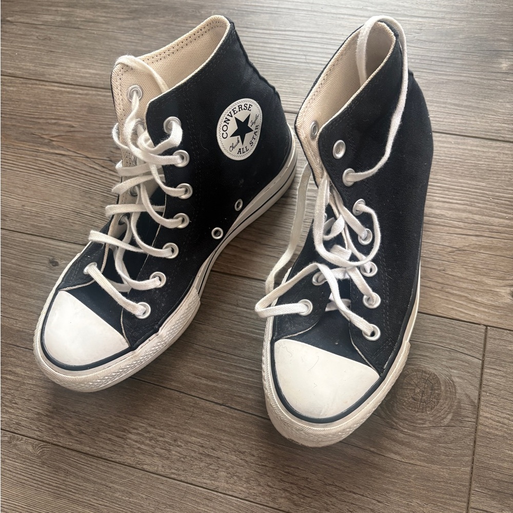 Converse platform Black High-Top Sneakers